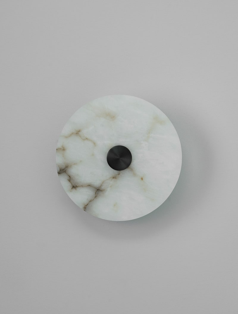 Alabaster Eclipse 10" shown in Blackened Brass, Alabaster